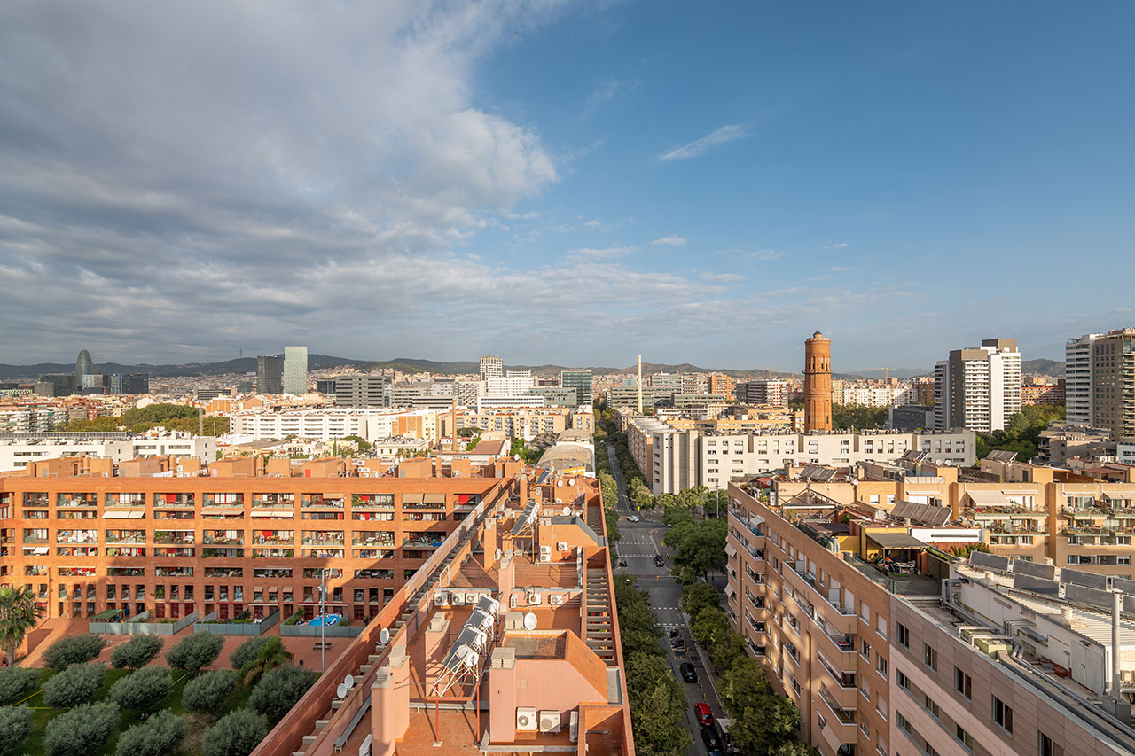 O charme de Poblenou em Barcelona pode ser visto inclusive de cima