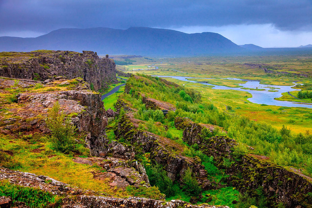 O Thingvellir National Park e o seu Rift Valley é um dos paraísos da Islândia