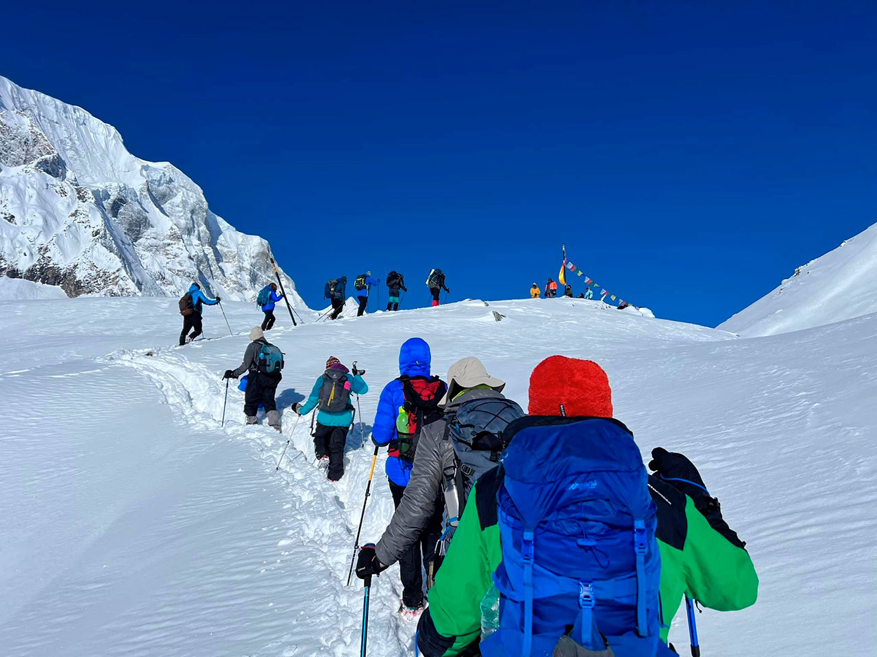 Subida durante trilha do Circuito Manaslu